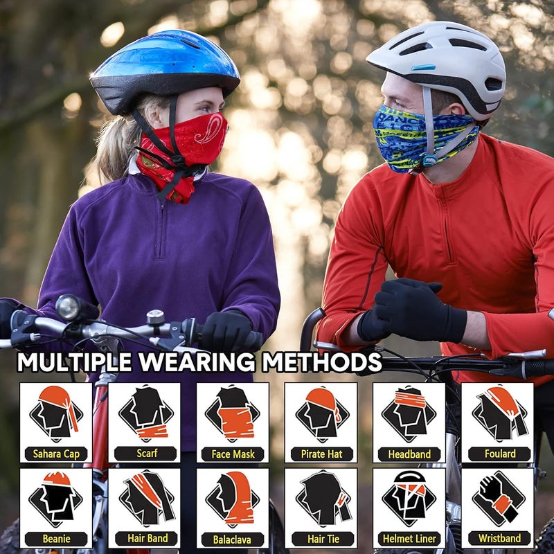 Tarpop 30 Pcs Neck Gaiters Scarf Elastic Wrap Headband Sweat Absorbing Bandana for Women Men Sports Yoga Running - Image 5
